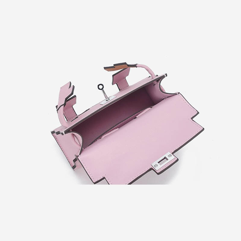 Women's Epsom Mosaic Pixel Doll Top Handle Bag In Silver Hardware