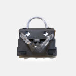 Women's Epsom Mosaic Pixel Doll Top Handle Bag In Silver Hardware