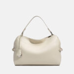 Women's Genuine Leather Magnetic Closure Crossbody Shoulder Handbag In Silver Hardware
