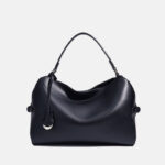 Women's Genuine Leather Magnetic Closure Crossbody Shoulder Handbag In Silver Hardware