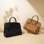 Women's Minimalist Lychee Top-Grain Leather Handbag