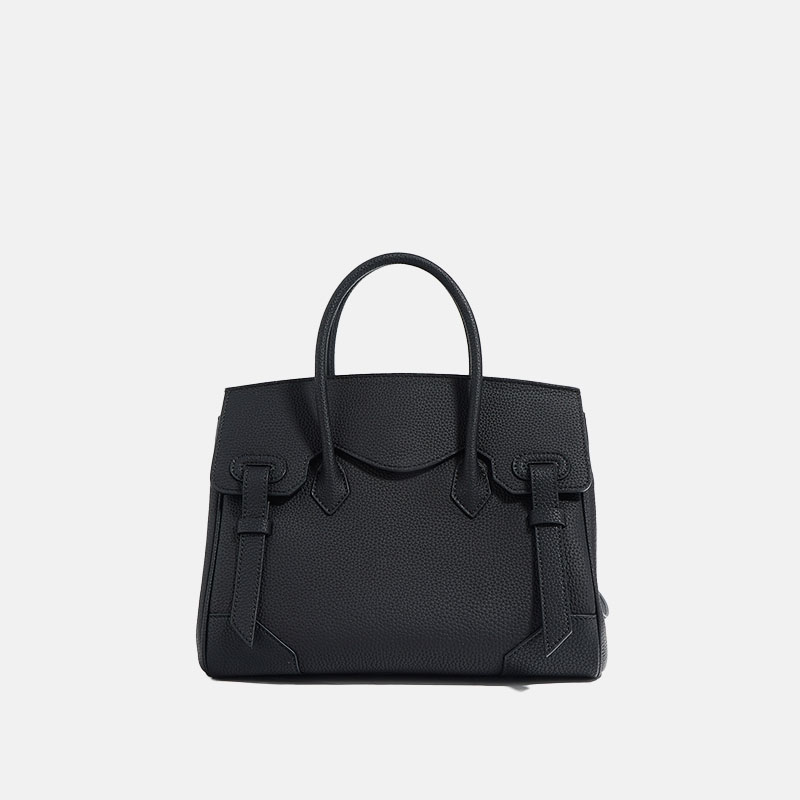 Women's Minimalist Lychee Top-Grain Leather Handbag