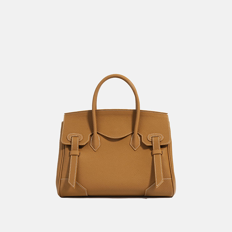 Sac à main minimaliste en cuir de grain supérieur de litchi pour femmes