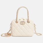 Sac à main Minimalist Quilted Top-Grain Leather Chain Crossbody Handbag pour femmes