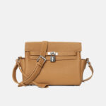 Women's Minimalist Top-Grain Leather Crossbody Bag In Silver Hardware