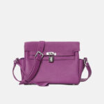 Women's Minimalist Top-Grain Leather Crossbody Bag In Silver Hardware