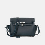 Women's Minimalist Top-Grain Leather Crossbody Bag In Silver Hardware