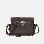 Women's Minimalist Top-Grain Leather Crossbody Bag In Silver Hardware