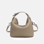 Minimalistische Damen-Knödel-Kreuzbund-Handtasche aus feinstem Leder