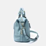 Minimalistische Boston Crossbody Handtasche aus feinstem Leder mit mehreren Fächern für Damen