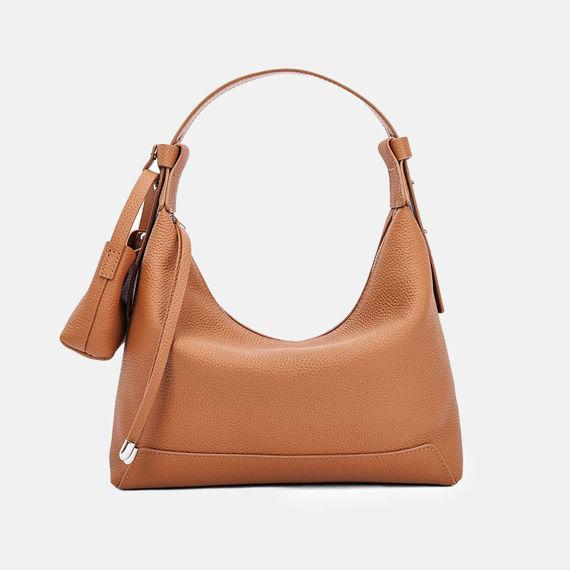Minimalistische Damen Umhängetasche aus feinstem Leder mit Reißverschluss