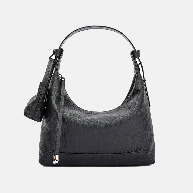Minimalistische Damen Umhängetasche aus feinstem Leder mit Reißverschluss