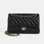 Women's Quilted Lambskin Leather Chain Crossbody Bag In Gold Hardware