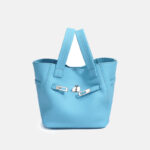 Damen Bucket Bag aus feinstem Leder mit silberner Hardware