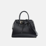Women's Vintage Top-Grain Leather Drawstring Handbag