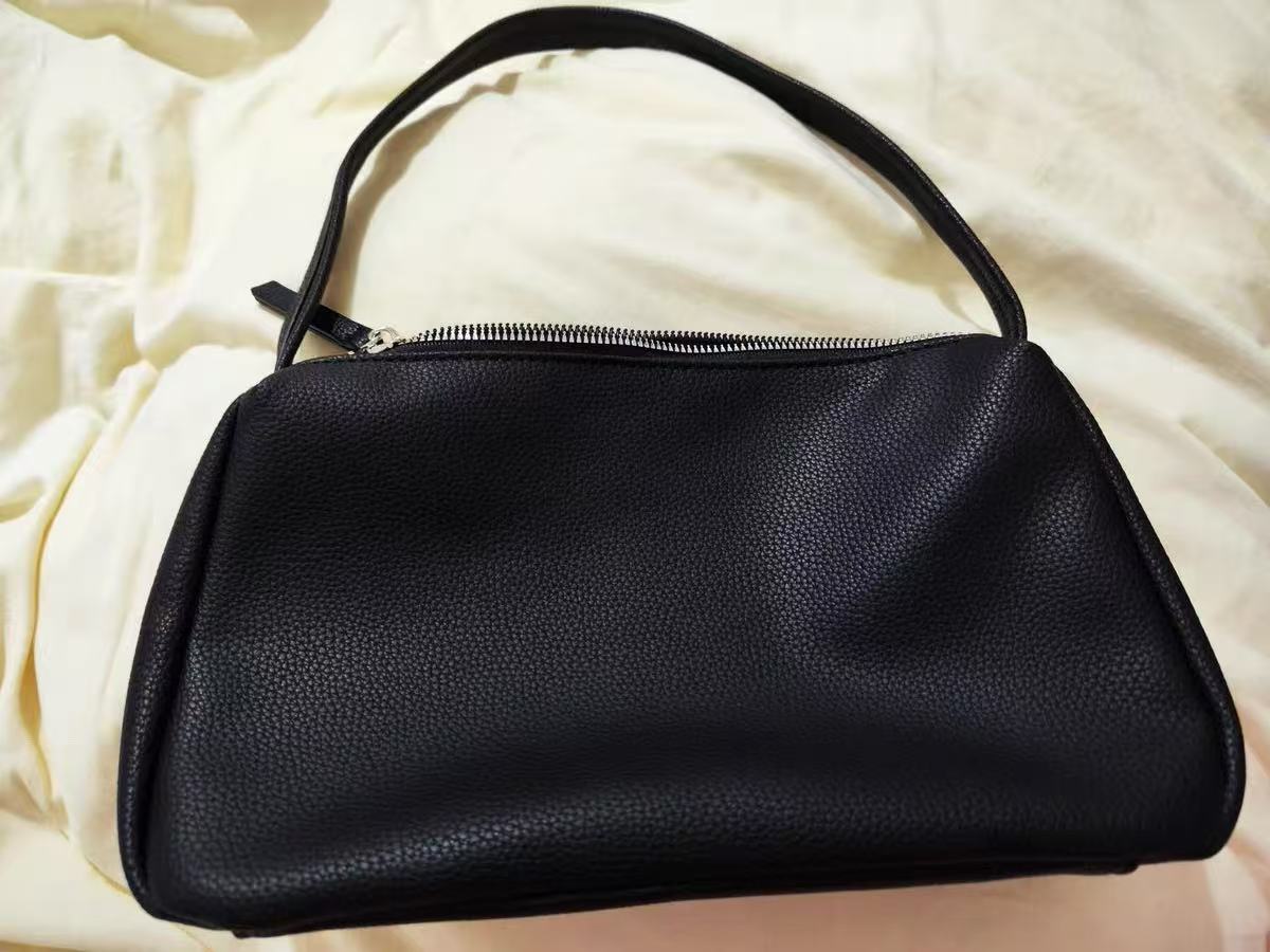 Femme Lychee Grain Cuir Véritable Simple Shoulder Hobo Bags photo review
