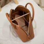 Women's Epsom Top-Grain Leather Shell Shaped Handbag In Silver Hardware