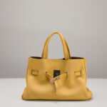 Women's Lychee Textured Top-Grain Leather Shoulder Crossbody Tote Handbag In Silver Hardware