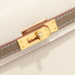Women's Mini Epsom Split Leather Two-Tone Top Handle Bag in Gold Hardware