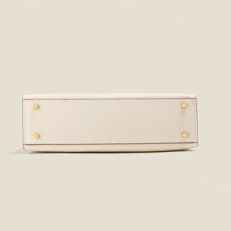 Women's Mini Epsom Split Leather Two-Tone Top Handle Bag in Gold Hardware