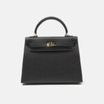 Women's Minimalist Epsom Genuine Leather Top Handle Bag In Gold Hardware
