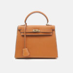Women's Minimalist Epsom Genuine Leather Top Handle Bag In Gold Hardware