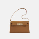 Women's Minimalist Epsom Leather Shoulder Bag In Gold Hardware