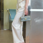 Women's Minimalist Quilted Lambskin Chain Strap Top Handle Bag In Gold Hardware