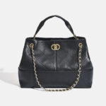 Women's Minimalist Quilted Lambskin Two-Tone Shoulder Crossbody Chain Handbag In Gold Hardware