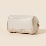 Damen gesteppte Leder Crossbody Tasche mit Tragegriff