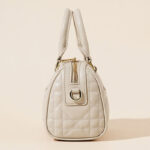 Damen gesteppte Leder Crossbody Tasche mit Tragegriff