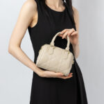 Petit sac à main en cuir matelassé Boston pour femmes