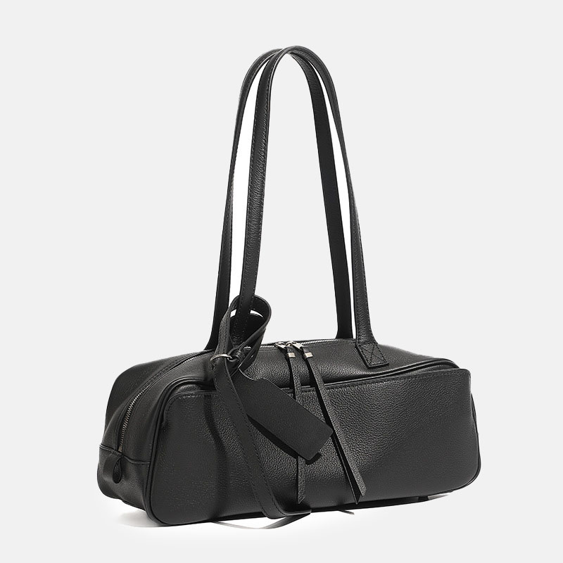 Damen Baguette-Tasche aus feinstem Leder in Form eines Kissens
