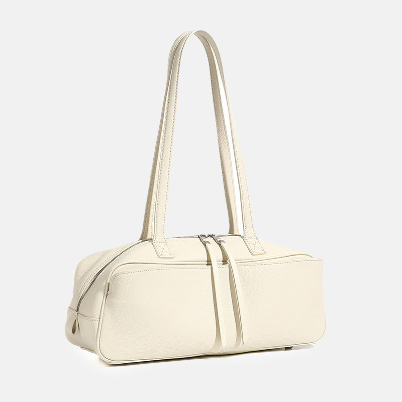 Damen Baguette-Tasche aus feinstem Leder in Form eines Kissens