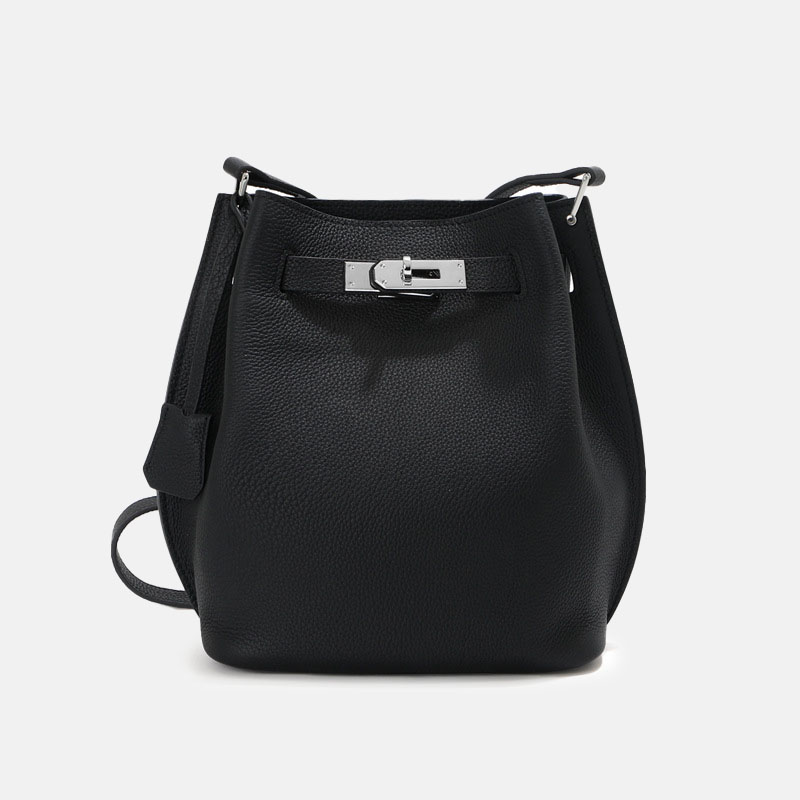 Sac à main en cuir vintage de grain supérieur avec fermeture en argent pour femmes