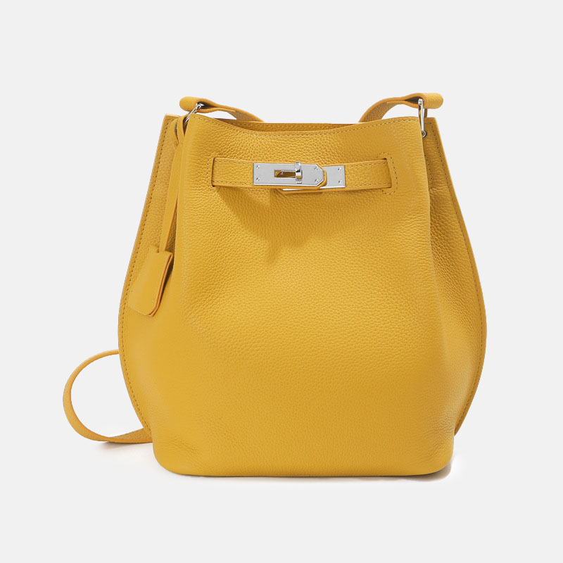 Sac à main en cuir vintage de grain supérieur avec fermeture en argent pour femmes