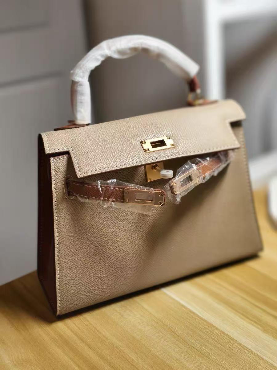 Women's Mini Epsom Split Leather Two-Tone Top Handle Bag in Gold Hardware photo review