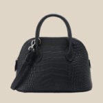 Sac à main en forme de coquillage en cuir pleine fleur de crocodile pour femmes