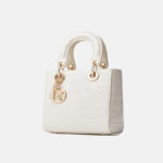 Minimalistische Damen Leder Crossbody Strap Mini Tote Handtasche mit Krokodilprägung und goldener Hardware