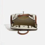 Sac à main horizontal en cuir pleine fleur pour femmes, avec des accessoires en or