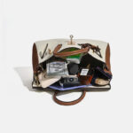 Sac à main horizontal en cuir pleine fleur pour femmes, avec des accessoires en or