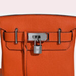 Women's Minimalist Full-Grain Leather Sling Bag In Silver Hardware