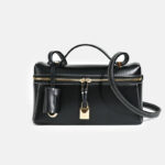 Minimalistische Damen Box aus echtem Leder Schulter-Top-Griff Tasche in Gold Hardware