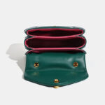 Women's Small Minimalist Leather Snake Head Clasp Top Handle Bag In Gold Hardware