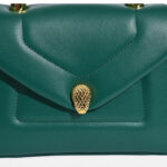 Women's Small Minimalist Leather Snake Head Clasp Top Handle Bag In Gold Hardware