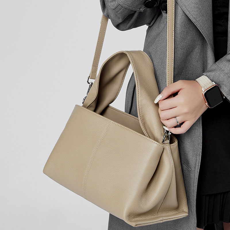 Sac à main vintage à bandoulière en cuir pleine fleur pour femmes