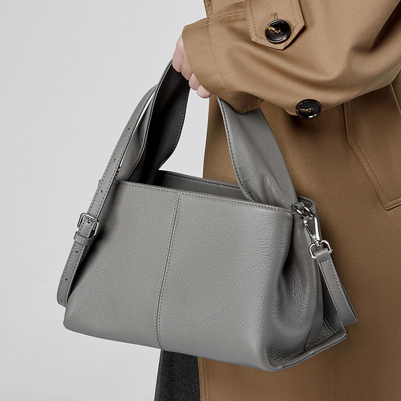 Sac à main vintage à bandoulière en cuir pleine fleur pour femmes