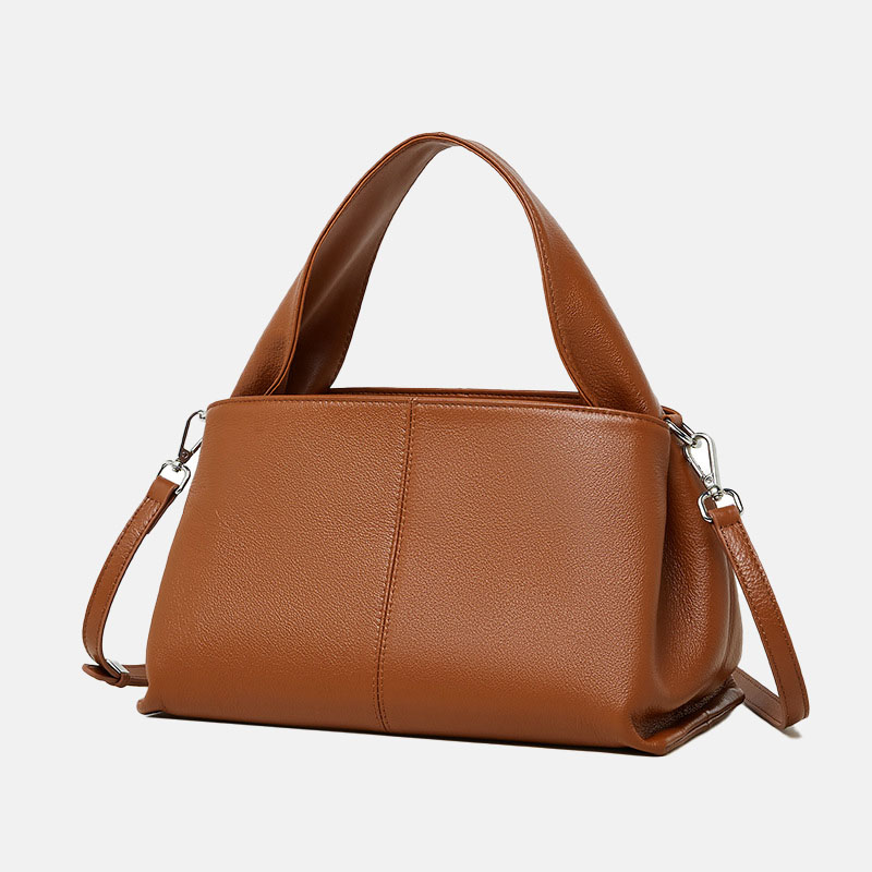 Sac à main vintage à bandoulière en cuir pleine fleur pour femmes