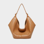 Women's Vintage Woven Genuine Leather Hobo Bag