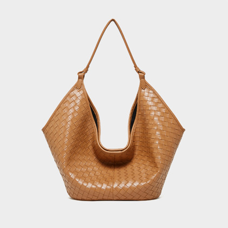 Women's Vintage Woven Genuine Leather Hobo Bag